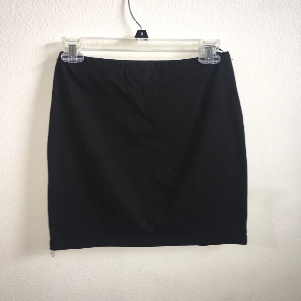 Black mini skirt